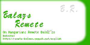 balazs remete business card